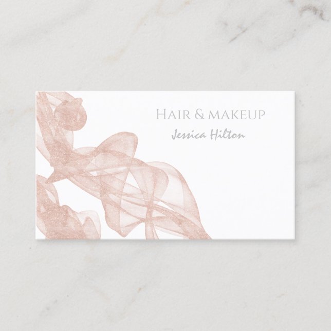 Abstract contemporary rose gold glitter   business business card (Front)