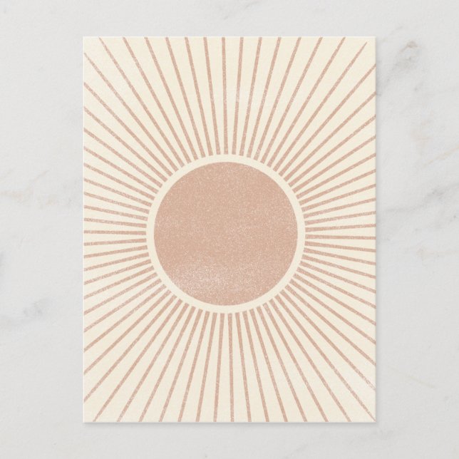 Abstract contemporary sunburst postcard (Front)