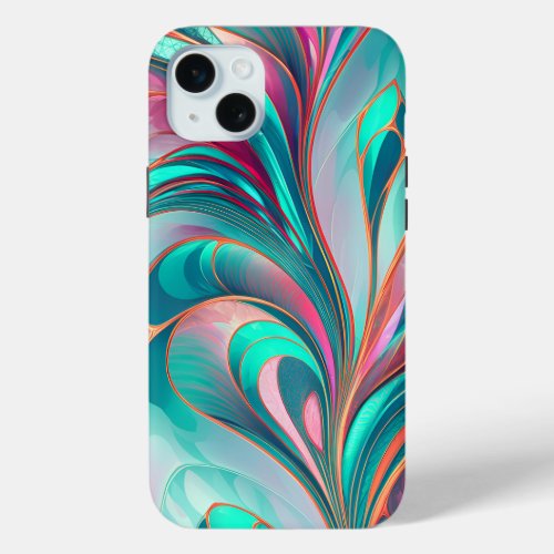 Abstract Contour Sublimation  iPhone 15 Plus Case