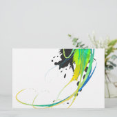 Abstract cool waters Paint Splatters (Standing Front)