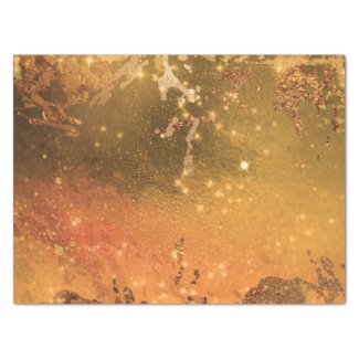 Abstract Copper Bronze Sparkly Modern Glam Chic Tissue Paper