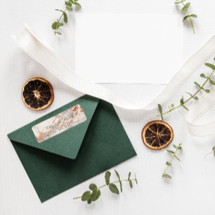 Abstract Copper Rose Marble Return Address Labels