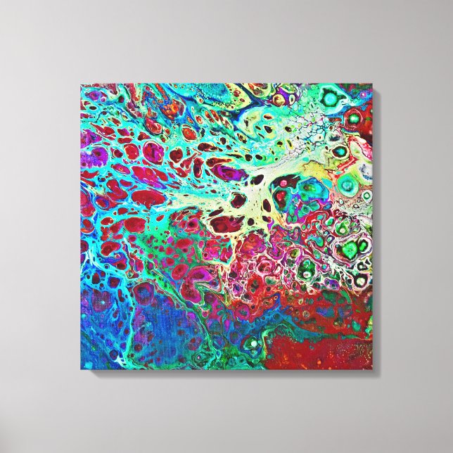 Abstract coral reef painting canvas print (Front)