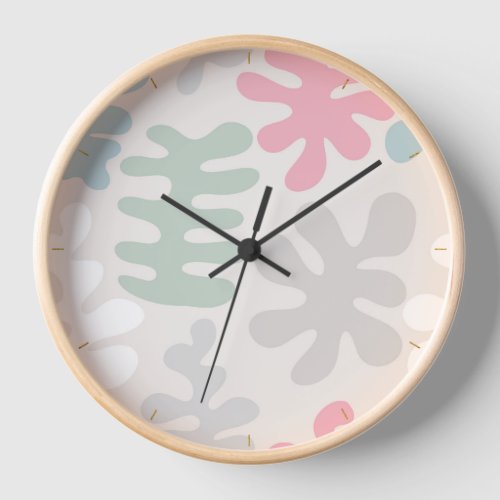 Abstract Coral Reef Shapes Clock