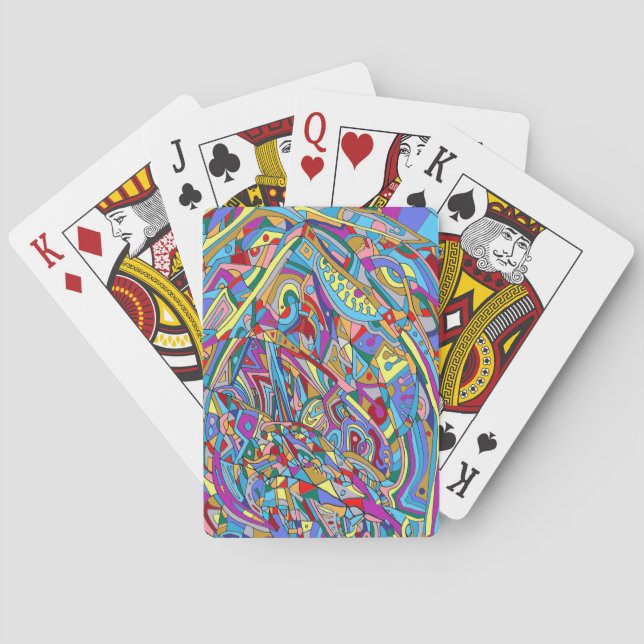 Abstract Coral Sea Poker Cards (Back)
