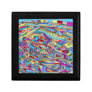 Abstract Coral Sea Poster Acrylic Print Gift Box
