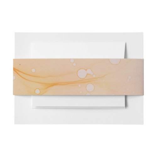 Abstract Coral Wedding Invitation Belly Band
