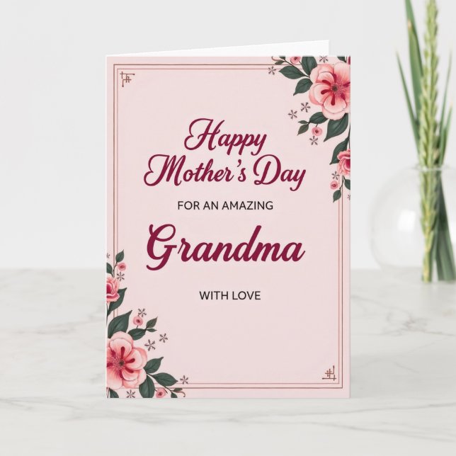 Abstract Corner Mothers Day Card (Front)