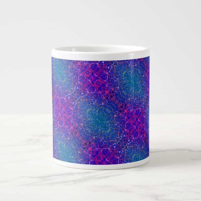 Abstract cosmic damask pattern giant coffee mug (Front)