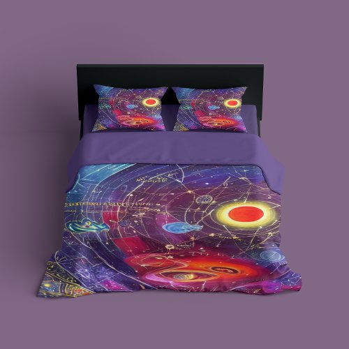Abstract Cosmic Diagram Duvet Cover