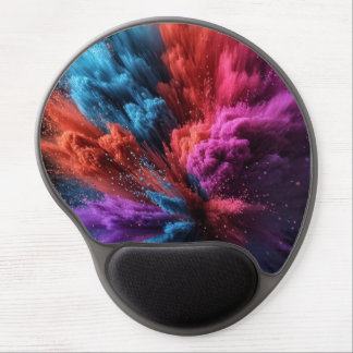 Abstract Cosmic Explosion Colorful Galaxy Art Gel Mouse Pad