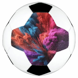 Abstract Cosmic Explosion Colorful Galaxy Art Soccer Ball