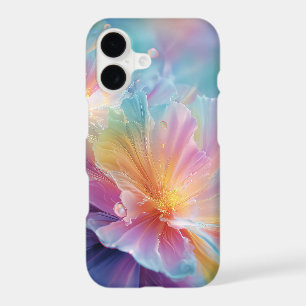 Abstract cosmic floral explosion in pastel iPhone 17 case