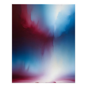 Abstract Cosmic Horizon Fantasy Background Art Poster