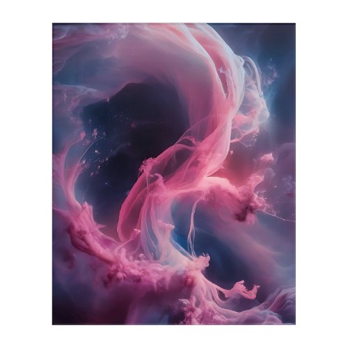 Abstract Cosmic Nebula Swirling Colors Acrylic Print