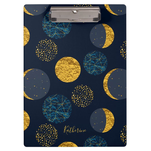 Abstract Cosmic Pattern Personalized Clipboard (Front)