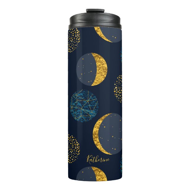 Abstract Cosmic Pattern Personalized Thermal Tumbler (Front)