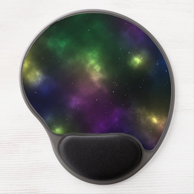 Abstract Cosmic Space Constellations Design Gel Mouse Pad (Front)