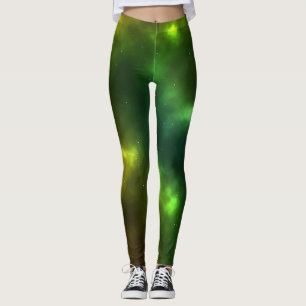 Abstract Cosmic Space Constellations Design Leggings