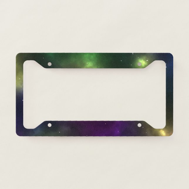 Abstract Cosmic Space Constellations Design License Plate Frame (Front)