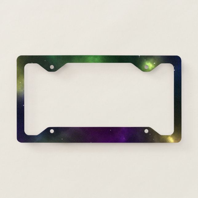 Abstract Cosmic Space Constellations Design License Plate Frame (Front)