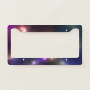 Abstract Cosmic Space Constellations Design License Plate Frame
