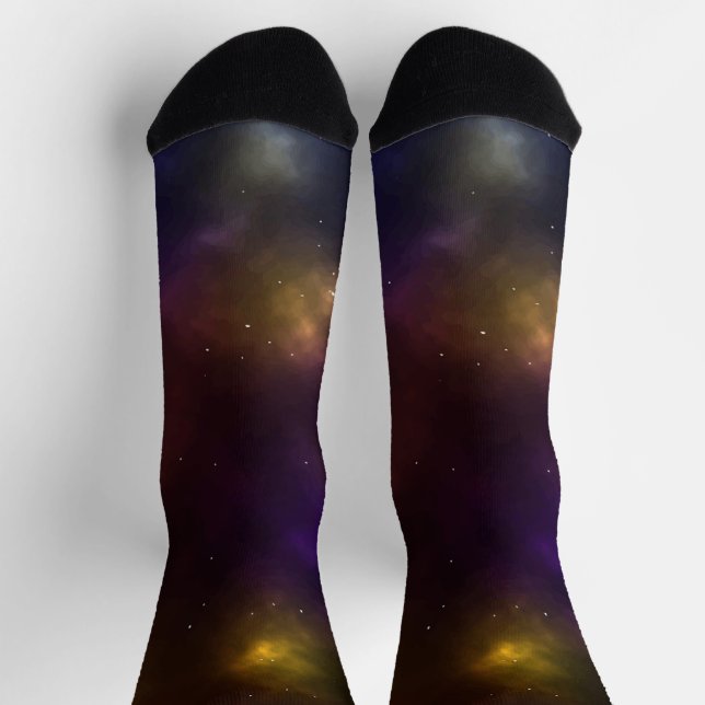 Abstract Cosmic Space Constellations Design Socks (Top)