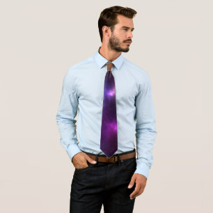 Abstract Cosmic Space Constellations Digital Art Neck Tie