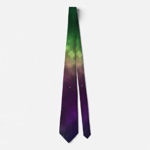 Abstract Cosmic Space Constellations Digital Art Neck Tie