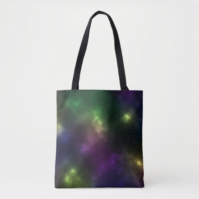 Abstract Cosmic Space Constellations Digital Art Tote Bag (Front)