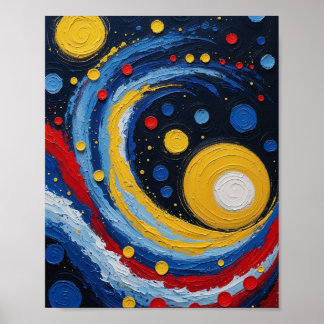 Abstract Cosmic Swirl Art Poster
