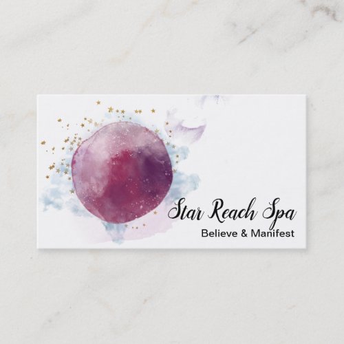  Abstract Cosmo Stars Watercolor Universe Sky Business Card