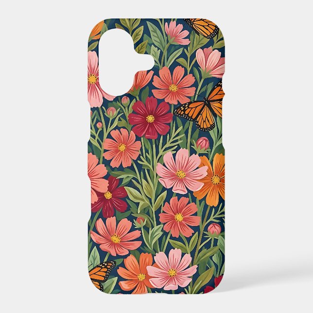 Abstract Cosmos Flowers Garden iPhone Cases (Back)