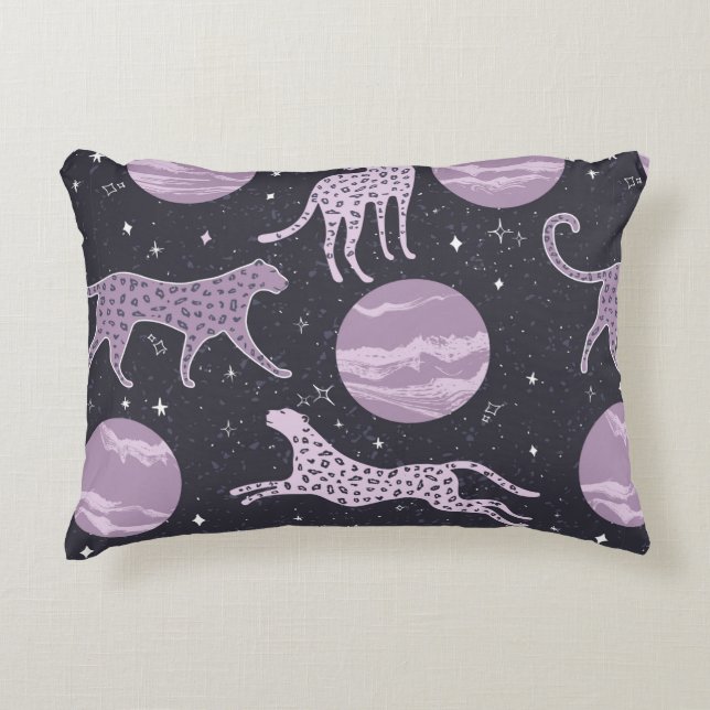 Abstract cosmos seamless pattern,galaxy background accent pillow (Front)