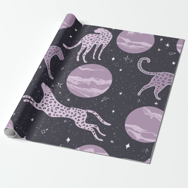 Abstract cosmos seamless pattern,galaxy background wrapping paper (Unrolled)