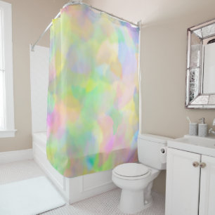 Abstract Cotton Candy Colors Shower Curtain