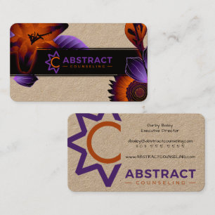 abstract counseling business cards