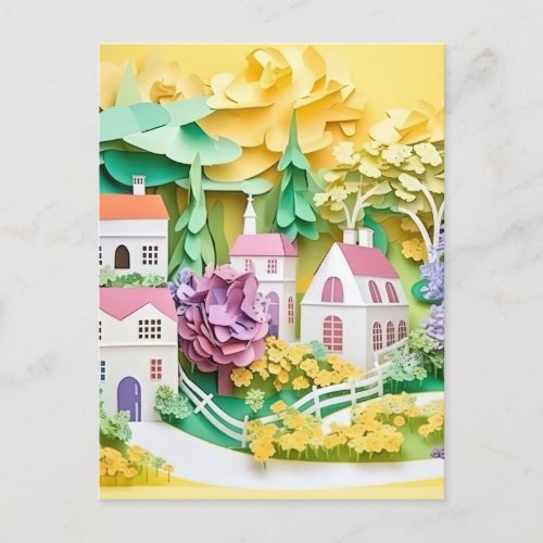 Abstract Country Garden Background Holiday Postcard