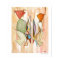 Abstract Couple Neutral Beige Wall Art Orange