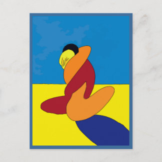 Abstract, Couple on Beach Postcard