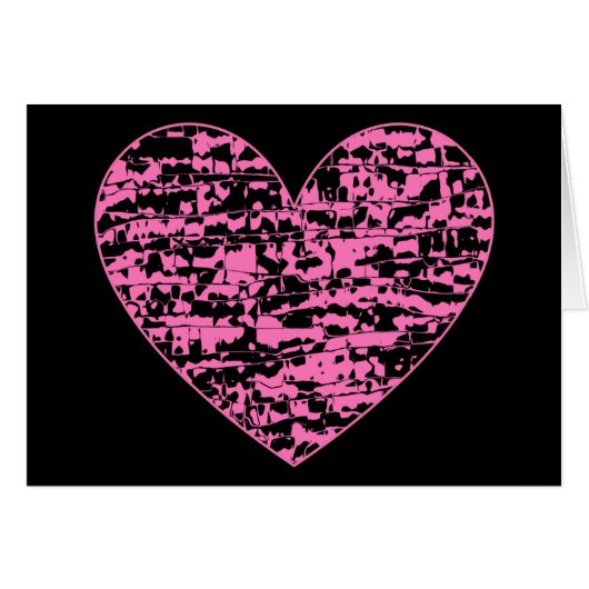 Abstract Crackle Heart Cards (Front Horizontal)