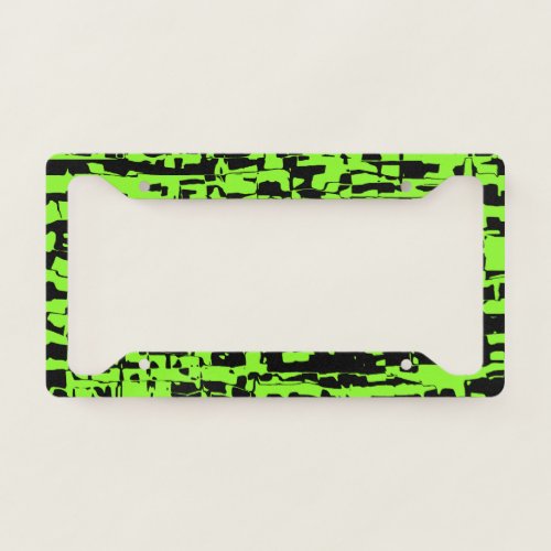 Abstract Crackle License Plate Frame