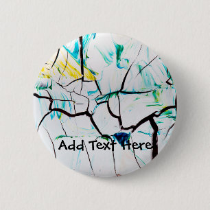 Abstract Cracks in Green Yellow Blue Button