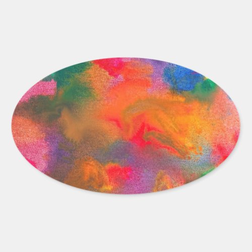 Abstract _ Crayon _ Melody Oval Sticker
