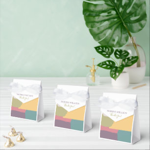 Abstract Creamy Summer Colors Splash Thank you Favor Boxes