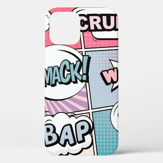 Abstract creative concept comic pop art style blan Case-Mate iPhone case (Back)