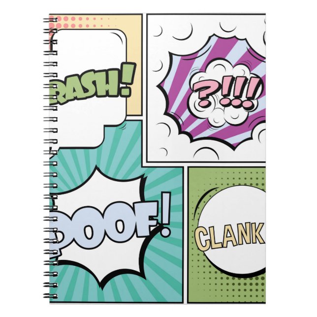 Abstract creative concept comic pop art style blan notebook (Front)