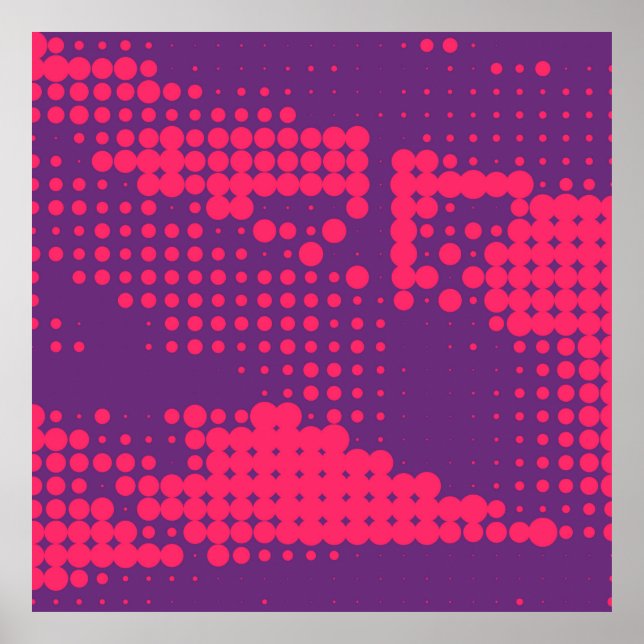 Abstract Creative concept comics pop art style bla Poster (Front)