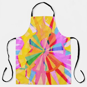 Abstract creative drawing, colorful background. apron