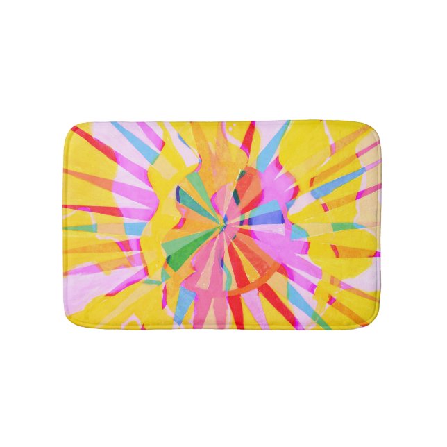 Abstract creative drawing, colorful background. bath mat (Front)
